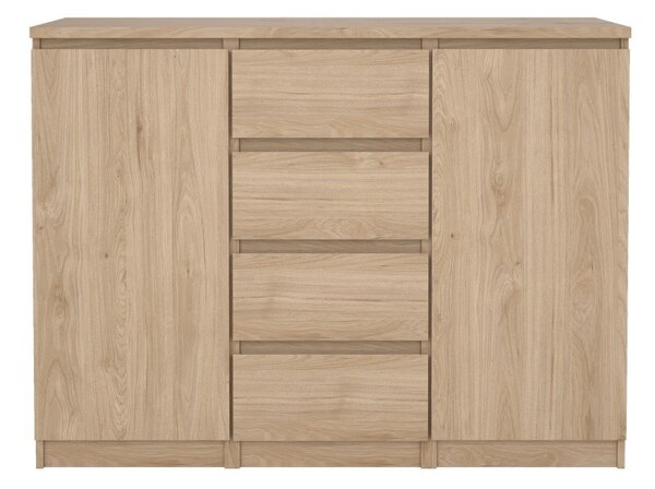 Скрин от дъбов декор в естествен цвят 121x91x50 cm Naia – Tvilum