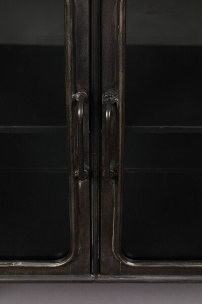 Черна метална витрина 100x80x37 cm Denza – Dutchbone