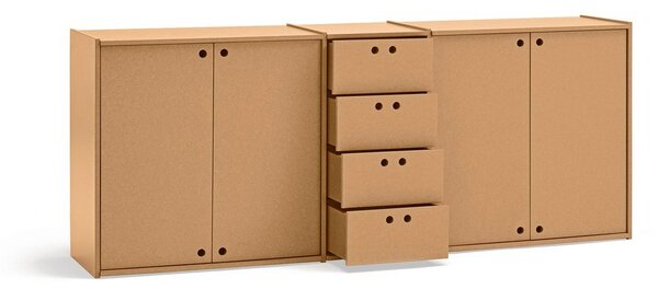Скрин в естествен цвят 197x80x40 cm Wally – Teulat