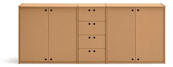 Скрин в естествен цвят 197x80x40 cm Wally – Teulat