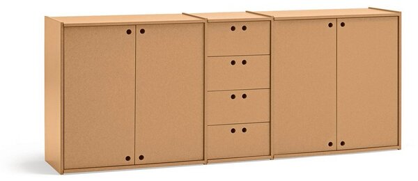 Скрин в естествен цвят 197x80x40 cm Wally – Teulat