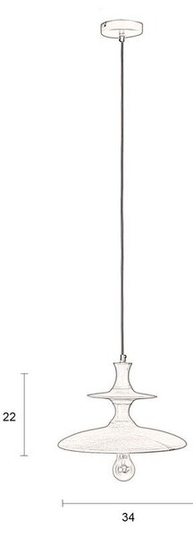 Висящо осветително тяло от масивно манго в тъмно естествен цвят ø 34 cm Cath – Dutchbone