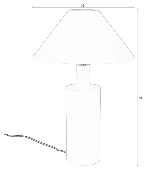 Метална настолна лампа в сребрист цвят с метален абажур (височина 53 cm) Wonders – Zuiver