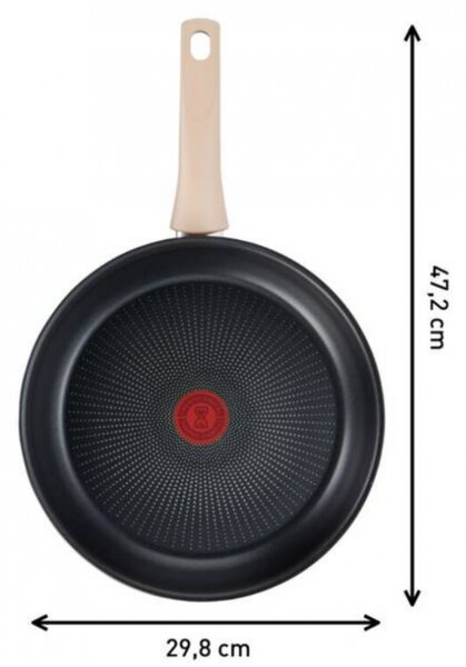 Тиган Tefal Eco-Respect G2540602, 28 см, Титаниево незалепващо покритие, Thermo-Fusion, Thermo-Signal, Индукция, Бронз/кафяв