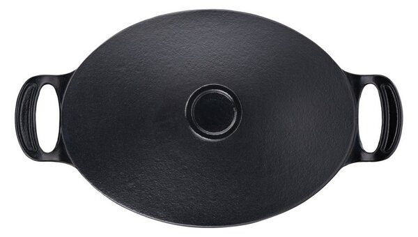 Чугунена тенджера Tefal E2125455 Jamie Oliver, 5.1 л, 45 см, Овална форма, До 250C, Емайлирана, Индукция, Черен