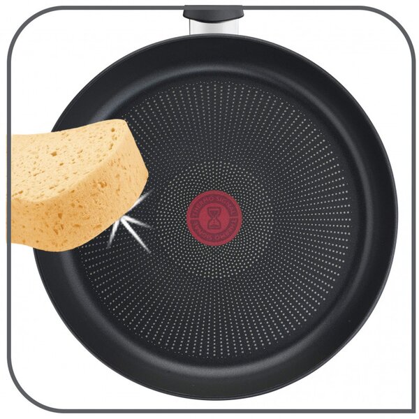 Тиган Tefal Eco-Respect G2540602, 28 см, Титаниево незалепващо покритие, Thermo-Fusion, Thermo-Signal, Индукция, Бронз/кафяв