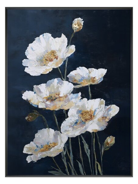 Печатна картина с включена рамка 60x80 cm White Poppies – Styler