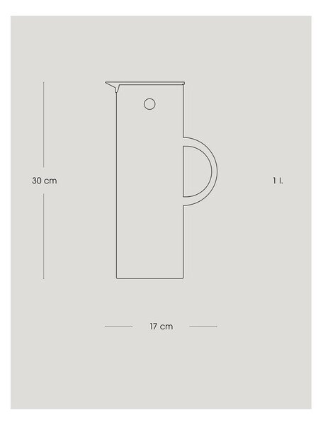 Сива пластмасова термо кана 1 l EM77 – Stelton