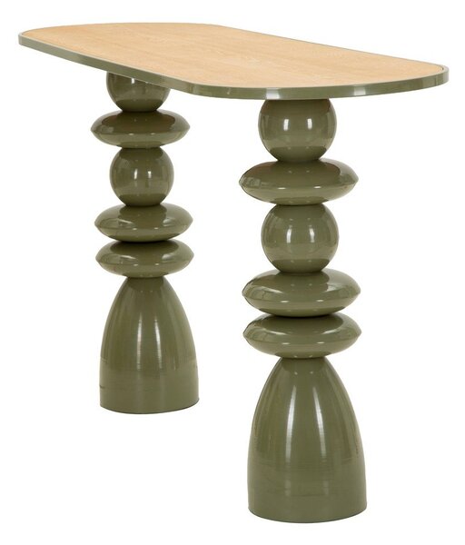 Зелена метална конзолна маса 45x150 cm Metal Console – Mauro Ferretti