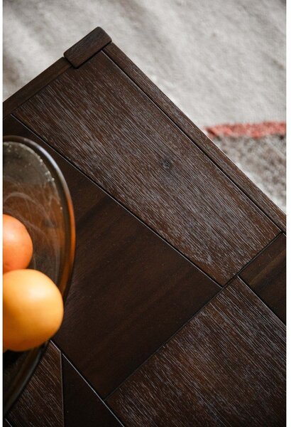 Масичка за кафе от масивна дървесина в тъмно естествен цвят 60x120 cm Bruneau – Dutchbone