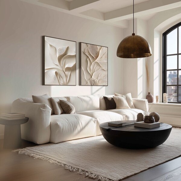 Печатна картина с включена рамка 60x80 cm Gentle Curves – Styler