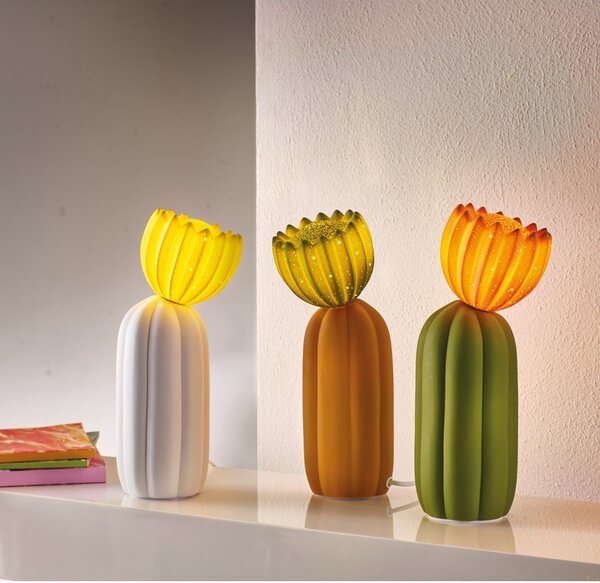 Зелена светлинна декорация за контакт ø 10 cm Cactus – Brandani