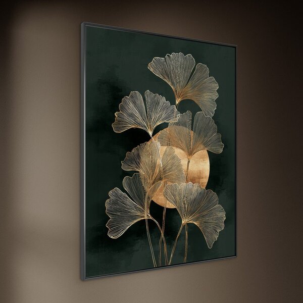 Печатна картина с включена рамка 60x80 cm Gold Ginkgo – Styler