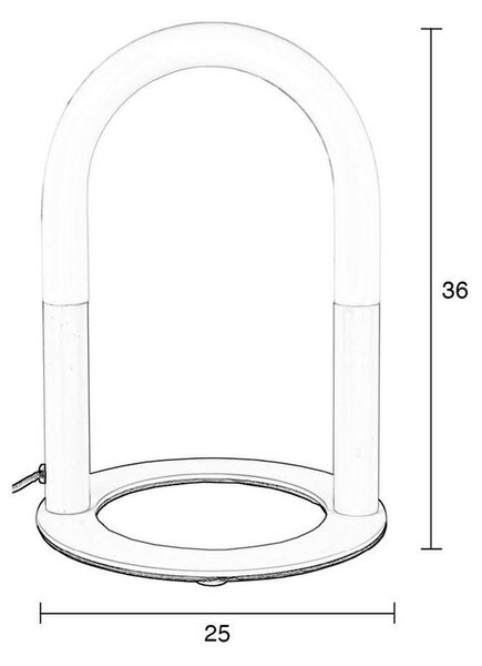 Бежова метална LED затъмняваща се настолна лампа (височина 36 cm) Arch – Zuiver