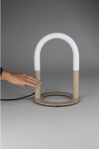 Бежова метална LED затъмняваща се настолна лампа (височина 36 cm) Arch – Zuiver