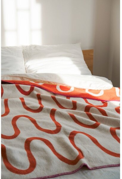 Оранжево одеяло 150x200 cm Swirl – noo.ma