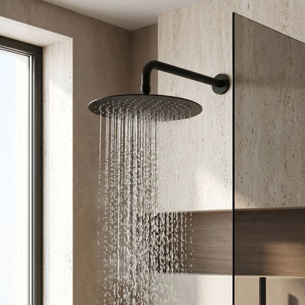 Кръгла душ глава REA JS-P014B 30cm Black