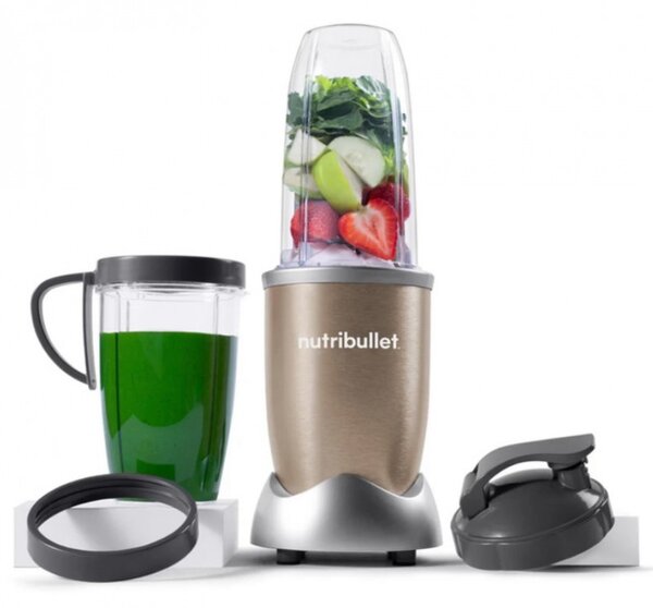 Блендер Nutribullet NB907CP, 900W, 950 мл, Разбиване на лед, Импулс, Без BPA, Шампанско