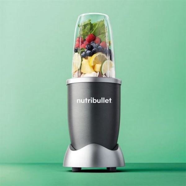 Блендер Nutribullet NB505DG, 500W, 20000 об/мин, 700/500мл, 6 остриета, Разбиване на лед, Сив