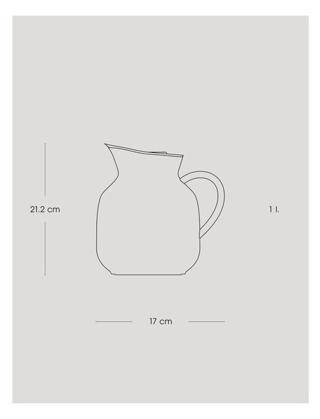 Черна пластмасова термо кана 1 l Amphora – Stelton