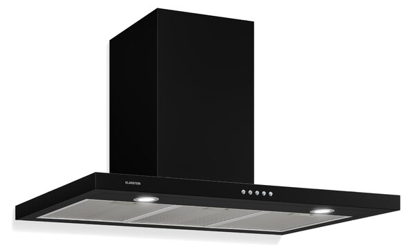 Klarstein Limelight, абсорбатор, 90 см, абсорбаторза стена, 600 m³ / h, черен