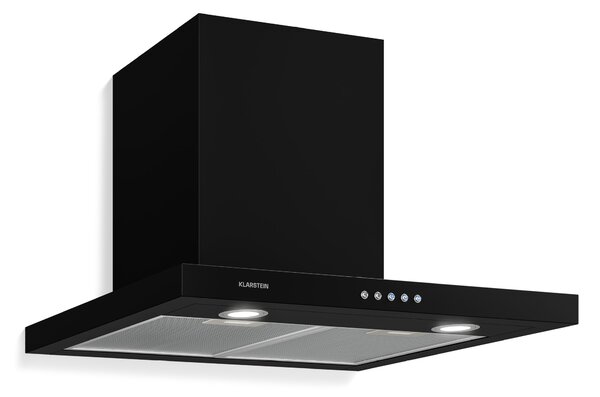 Klarstein Limelight, абсорбатор, 60 см, абсорбаторза стена, 600 m³ / h, черен