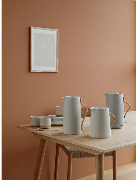 Бежова електрическа кана от неръждаема стомана 1,2 l Emma – Stelton