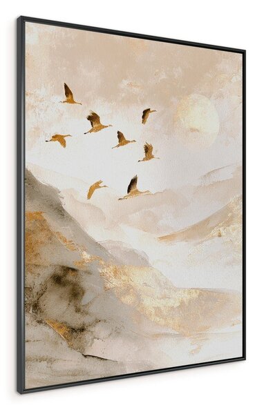 Печатна картина с включена рамка 60x80 cm Golden Peaks II – Styler
