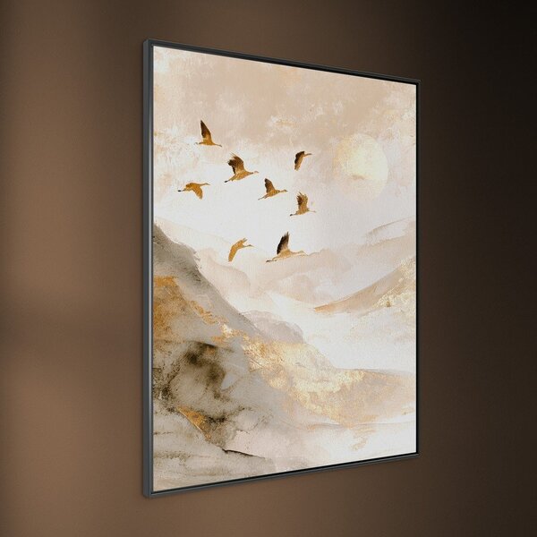 Печатна картина с включена рамка 60x80 cm Golden Peaks II – Styler