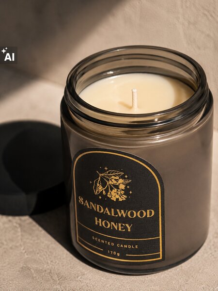 Sinsay - Ароматизирана свещ Sandalwood Honey - черeн