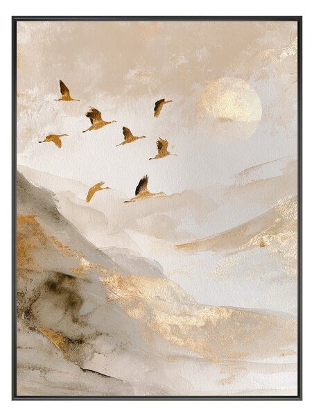 Печатна картина с включена рамка 60x80 cm Golden Peaks II – Styler
