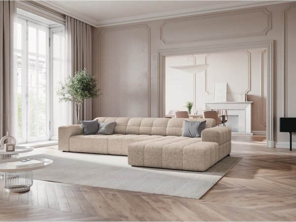 Бежов ъглов диван (десен ъгъл) Chicago - Cosmopolitan Design