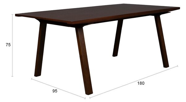 Трапезна маса с ясенов плот 95x180 cm Adamello – Dutchbone
