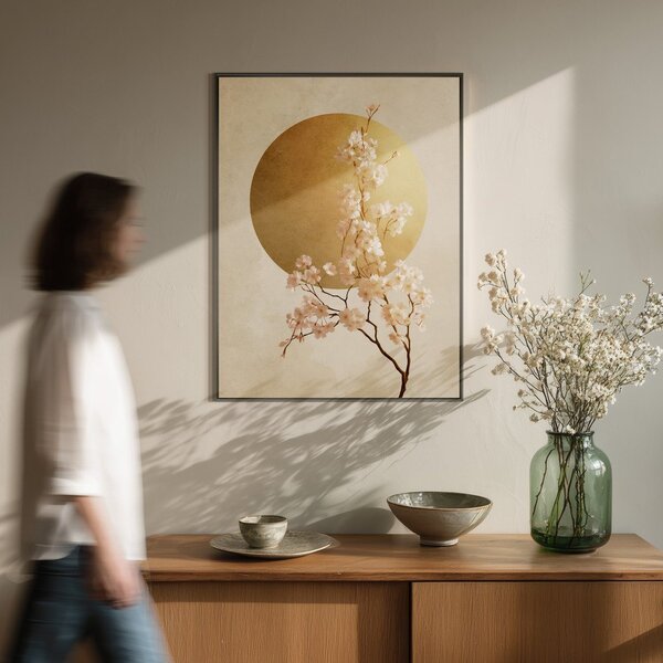 Печатна картина с включена рамка 60x80 cm Cherry Blossoms – Styler
