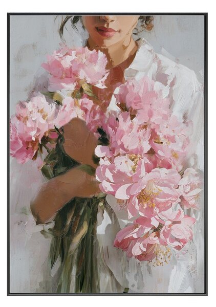 Печатна картина с включена рамка/върху платно 70x100 cm Floral Embrace – Styler