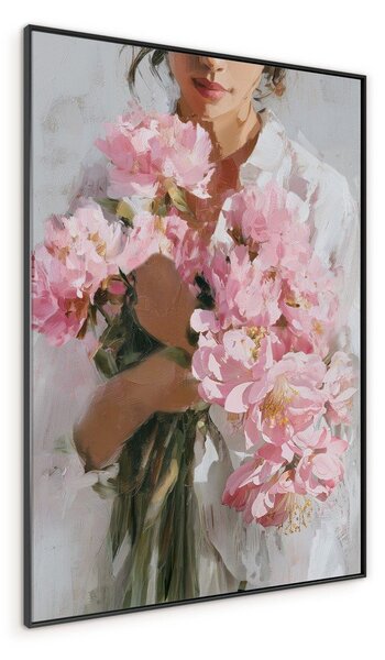 Печатна картина с включена рамка/върху платно 70x100 cm Floral Embrace – Styler