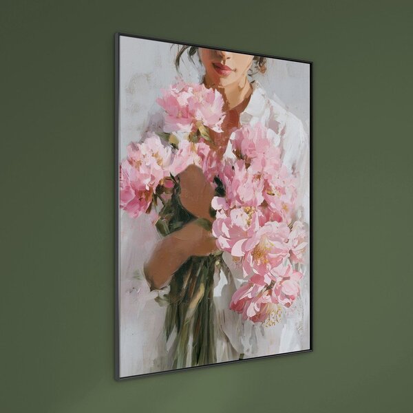 Печатна картина с включена рамка/върху платно 70x100 cm Floral Embrace – Styler