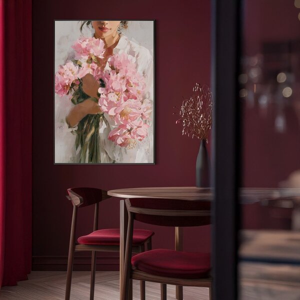 Печатна картина с включена рамка/върху платно 70x100 cm Floral Embrace – Styler