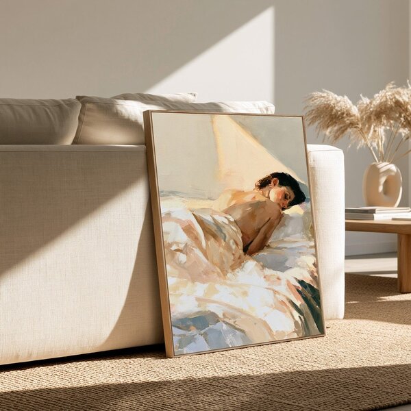 Печатна картина с включена рамка/върху платно 70x100 cm Dreamy Rays – Styler