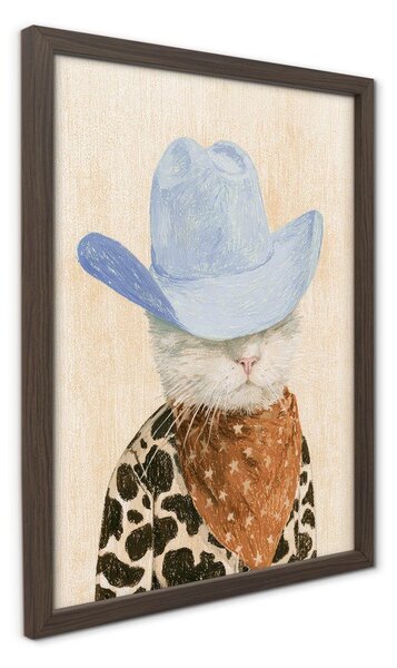 Печатна картина с включена рамка 30x40 cm Howdy Cat – Styler