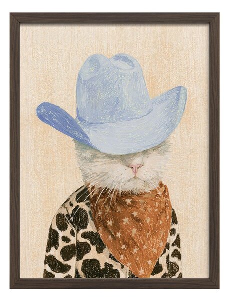 Печатна картина с включена рамка 30x40 cm Howdy Cat – Styler