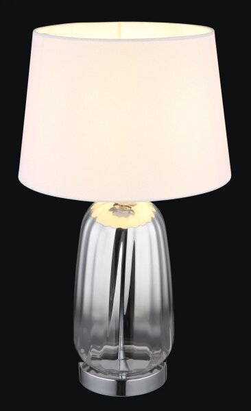 Globo 24142W - Настолна лампа CLASSY 1xE27/40W/230V бяла/сребриста
