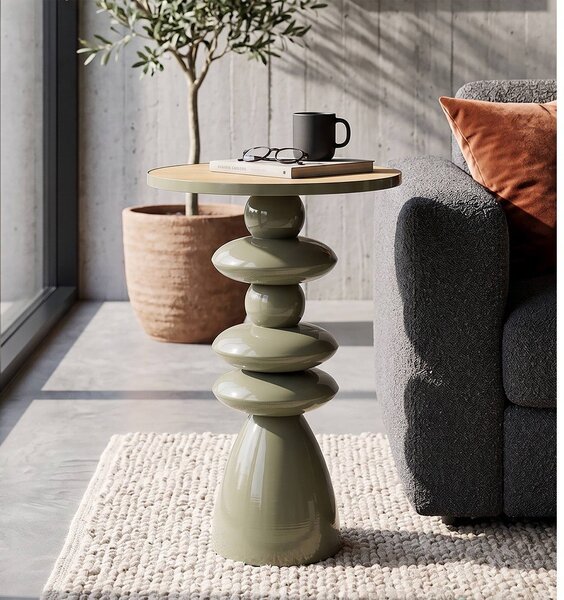 Метална кръгла странична масичка ø 45,5 cm Metal Console – Mauro Ferretti