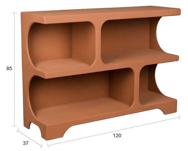 Теракотена библиотека 120x85x37 cm Dundee – Dutchbone