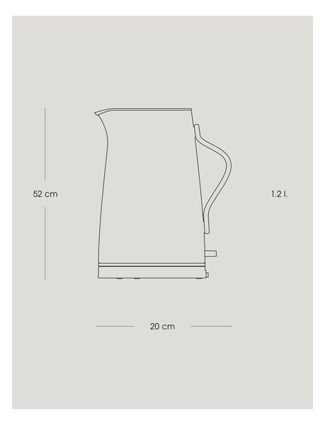 Черна електрическа кана от неръждаема стомана 1,2 l Emma – Stelton