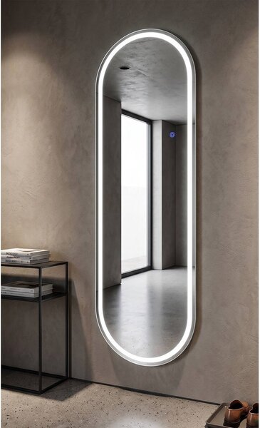 Стенно огледало със светлина 50x160 cm Oval – Mauro Ferretti