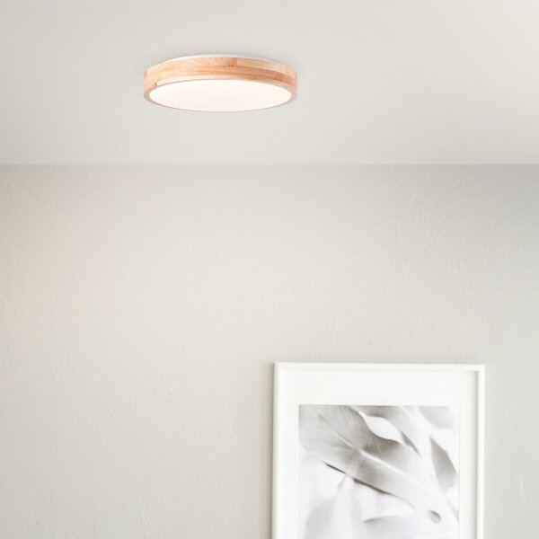 Brilliant - LED плафон SLIMLINE LED/24W/230V Ø 34,5 см каучуково дърво