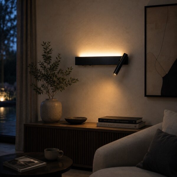 Brilagi - LED стенен точков осветител ARLIX LED/3W/230V + LED/7W черен CRI 90