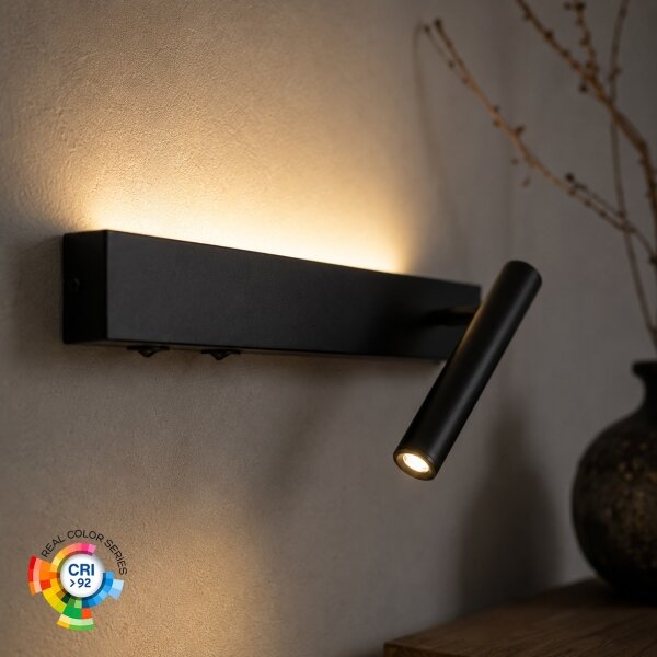 Brilagi - LED стенен точков осветител ARLIX LED/3W/230V + LED/7W черен CRI 90