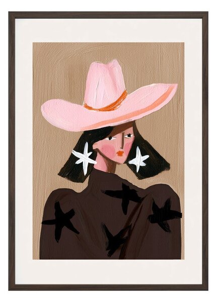 Печатна картина с включена рамка 50x70 cm Cowgirl – Styler